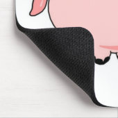 Pink Hippo Liebe Mousepad (Ecke)