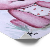 Pink Hippo Poster für Kinder (Ecke)