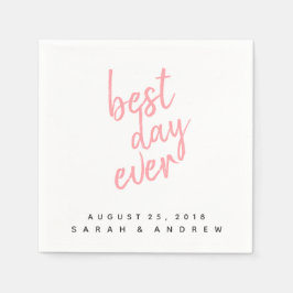 Pink Hochzeitscocktail Napkin Serviette