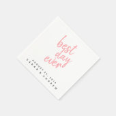 Pink Hochzeitscocktail Napkin Serviette (Ecke)