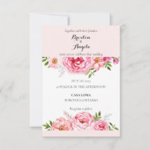 Pink-Hochzeitsempfang mit Blume individuell anpass