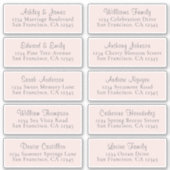 Pink-Hochzeitshilfegabellen Aufkleber (Vorderseite)