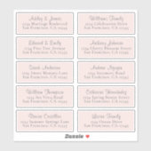 Pink-Hochzeitshilfegabellen Aufkleber (Blatt)