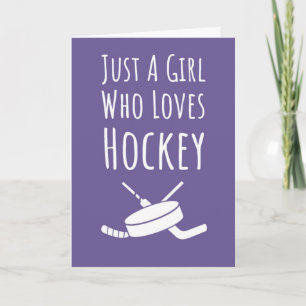 Pink Hockey Cards für Mädchen für Kinder für ihren Karte