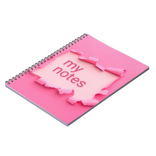 Pink Hole Spiral My Notes Notebook Notizblock (Linke Seite)