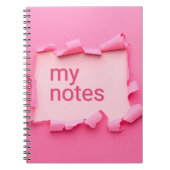 Pink Hole Spiral My Notes Notebook Notizblock (Vorderseite)