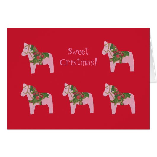 Pink Holiday Horse (Vorderseite (Horizontal))