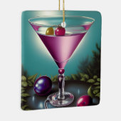 Pink Holiday Martini Keramikornament (Rechts)