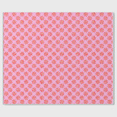 Pink Holiday Peppermint Candy Cane Muster Geschenkpapier (Flach)