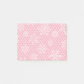 Pink Holiday Snowflakes Post-it Klebezettel (Vorderseite)