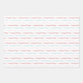 Pink Holiday Wrapping Paper Sheets Geschenkpapier Set (Vorderseite 3)