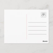 Pink Hollyhock Blume Postcard Postkarte (Rückseite)