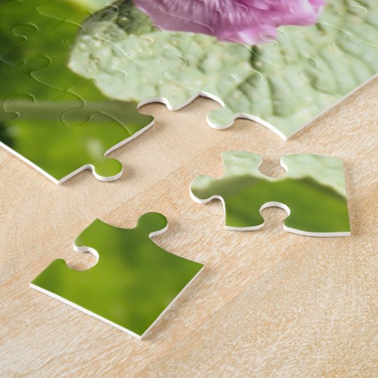PINK HOLLYHOCK BLUME PUZZLE (Seite)