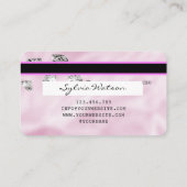 Pink Holograph Unicorn Kreditkartendiamanten Visitenkarte (Rückseite)