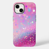 Pink Holographic Glitzer iPhone Mate Tough Case (Rückseite)