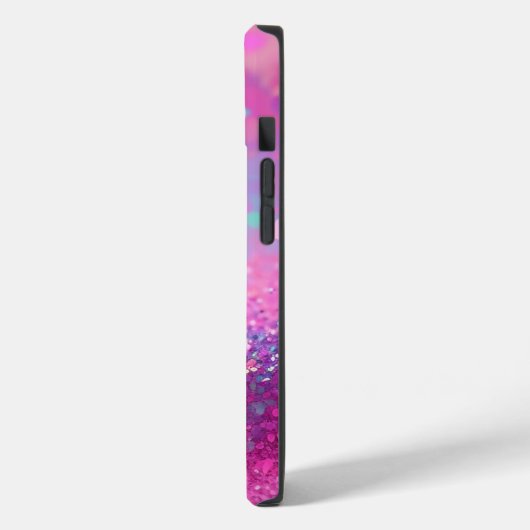 Pink Holographic Glitzer iPhone Mate Tough Case (Rückseite / Links)