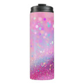 Pink Holographic Glitzer Thermal Tumbler 12oz Thermosbecher (Vorderseite)