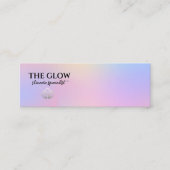 Pink Holographic Iridescent Esthetician Mini Visitenkarte (Vorderseite)