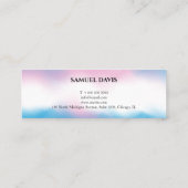 Pink Holographic Iridescent Esthetician Mini Visitenkarte (Rückseite)