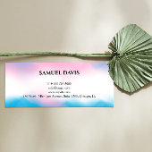 Pink Holographic Iridescent Esthetician Mini Visitenkarte