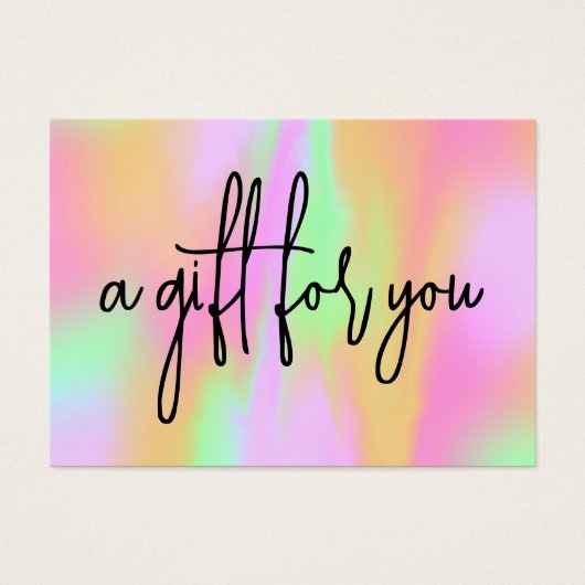 Pink Holographic Script-Geschenkgutschein (Vorderseite)