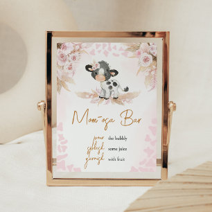 Pink Holy Cow Baby Dusche Mama Osa Bar Poster