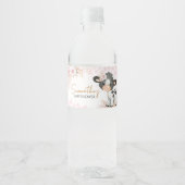 Pink Holy Cow Baby Dusche Wasserflaschenetikett (Vorderseite)