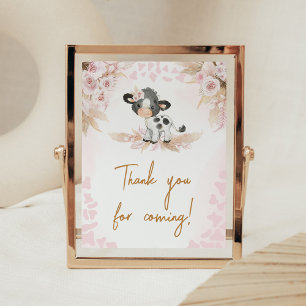 Pink Holy Cow Babydusche Danke für Ihr Kommen Poster