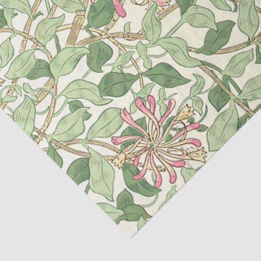Pink Honeysuckle William Morris Seidenpapier (Detail)