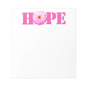 Pink HOPE Dahlia Foto Stationery Note Pad Notizblock