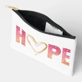 Pink 'HOPE' Nachricht mit Herz Zubehörtasche (Offen)