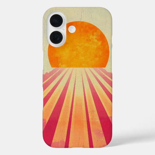 Pink Horizon Sun Phone Case (Rückseite)