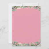 Pink Horse Girl Geburtstagsparty Einladung (Rückseite)