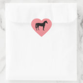 Pink-Horse-Heart-Aufkleber Herz-Aufkleber (Tasche)