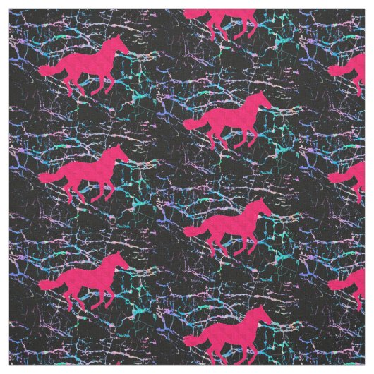 Pink Horse Hologram Fabric Stoff (Muster)