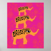 Pink Horus Eye Elephant Poster (Vorne)
