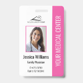 Pink Hospital Medical Employee Foto ID Abzeichen Ausweis