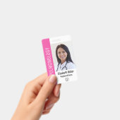 Pink Hospital Medical Employee Foto ID Ausweis (Handheld)