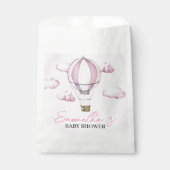 Pink Hot Air Ballon Baby Dusche Gefallen Taschen Geschenktütchen (Vorderseite)