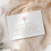 Pink Hot Air Ballon Babydusche Bücher für Baby Begleitkarte