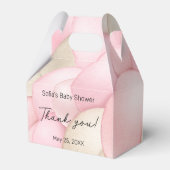 Pink Hot Air Ballon Babydusche Geschenkschachtel (Rückseite)