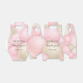 Pink Hot Air Ballon Babydusche Geschenkschachtel (Ungefaltet)