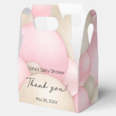 Pink Hot Air Ballon Babydusche Geschenkschachtel (Geöffnet)