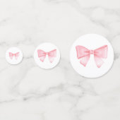 Pink Hot Air Ballon Babydusche Konfetti (Rückseiten)