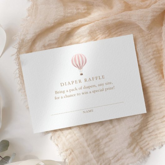 Pink Hot Air Ballon Babydusche Windelwanne Windelw Begleitkarte