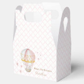 Pink Hot Air Ballon Birthday Party Geschenkschachtel (Geöffnet)