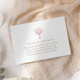 Pink Hot Air Ballon Display Dusche Begleitkarte
