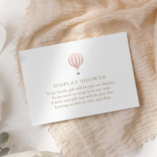 Pink Hot Air Ballon Display Dusche Begleitkarte