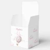 Pink Hot Air Ballon Girl Babydusche Danke Geschenkschachtel (Geöffnet)