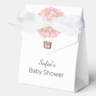Pink Hot Air Ballon Girl Babydusche Geschenkschachtel